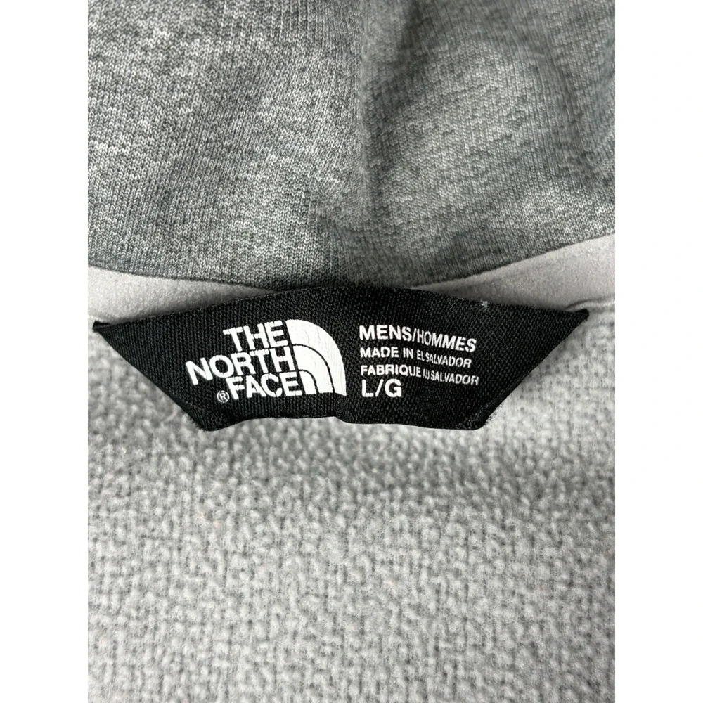 The North Face Mens Gray Quarter Zip Fleece Pullover Jacket Large
